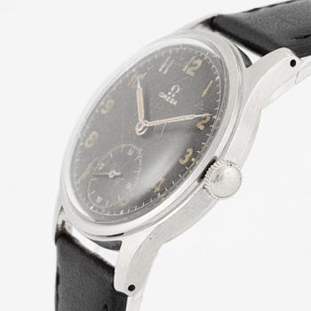 Omega, "Antimagnetisk, Vattentät, Stötskyddad", armbandsur, 35 mm.