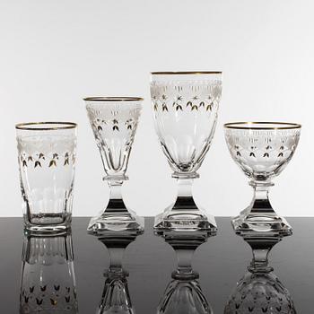 A lot of 46 "Odelberg Junior" glasses from Kosta.