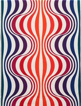 TEXTIL, bomull, Verner Panton för Mira-X. 1970-tal.