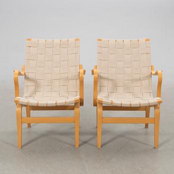 Bruno Mathsson, armchairs, a pair, "Eva", DUX, late 20th century.