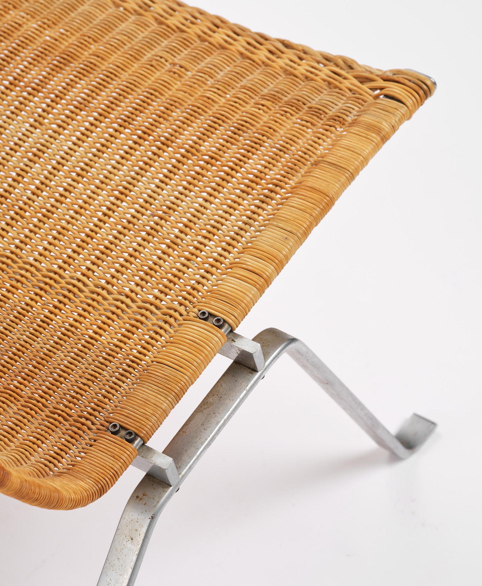 Poul Kjaerholm, a pair of, model "PK-22" easy chairs, likely by E Kold Christensen, reportedly 1970s.