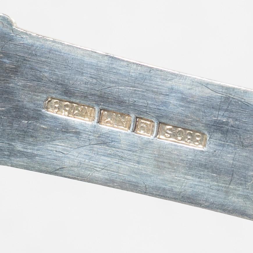 Brødrene Lohne, serveringsbestick, ett par, silver, Bergen, Norge, 1900-talets mitt.