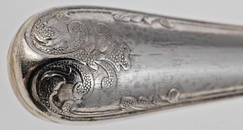 PASTEJKNIVAR, 2 st, silver, Anders Lundkvist Stockholm 1856-59.