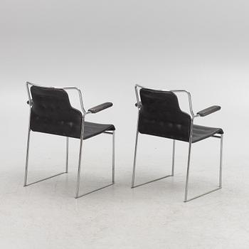 Bruno Mathsson, armchairs, a pair, "Mia", second half of the 20th century.