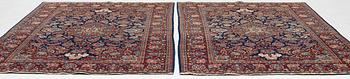 A pair of antique Keshan rugs, central persia, c. 205 x 137 cm.