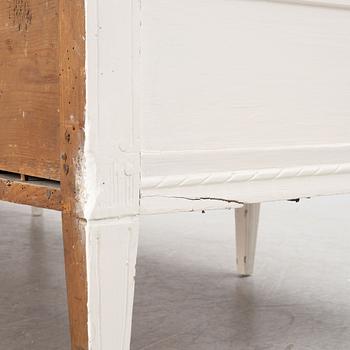 A late Gustavian sofa, early 19th century.