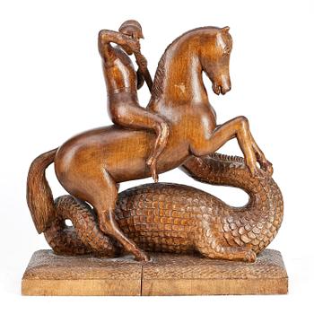 SKULPTUR, trä, Sverige, 1900-tal.