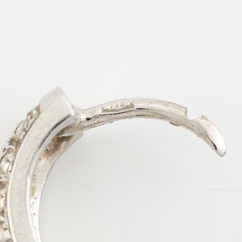 A pair of 18K white gold earrings with diamonds ca. 0.60 ct in total. Finnish import marks 1998.