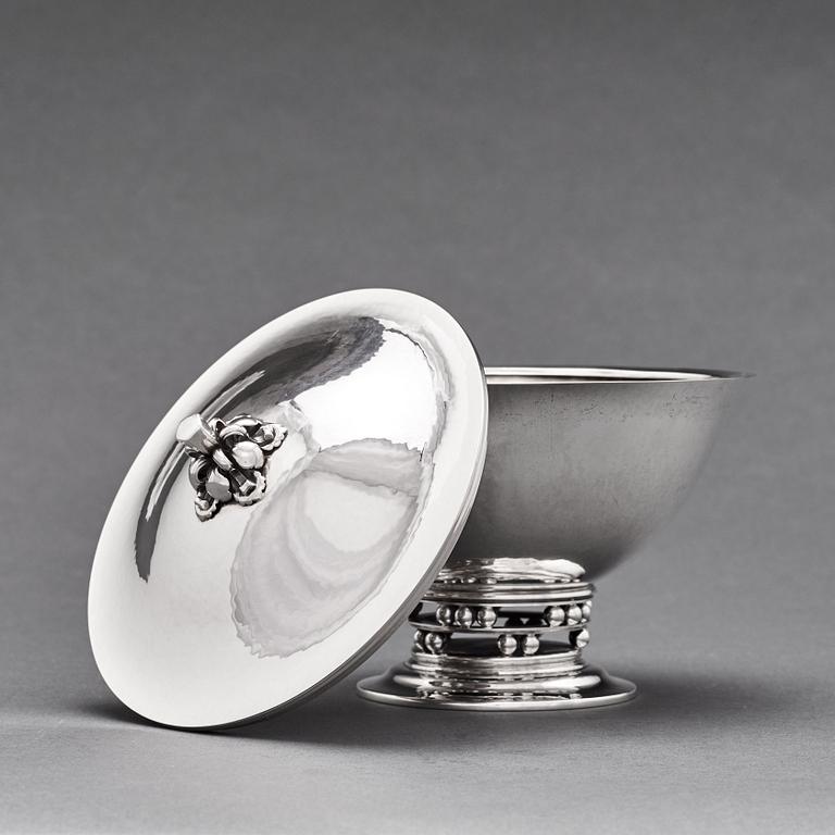 Georg Jensen, an 830/1000 silver lidded bowl, Copenhagen 1918, design nr 273,