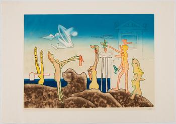 Roberto Matta, mapp med 10 st färgakvatinter, 1975, signerade med blyerts 30/125.