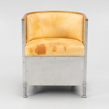 Mats Theselius, an 'Aluminiumfåtölj' armchair, Källemo, Värnamo, Sweden, after 1990.