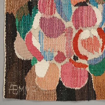 Barbro Sprinchorn, A TAPESTRY, "Mässa i Madrid" (a detail), a tapestry variant, ca 97,5 x 99 cm, signed AB MMF BS.