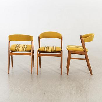 A set of three danish chairs.