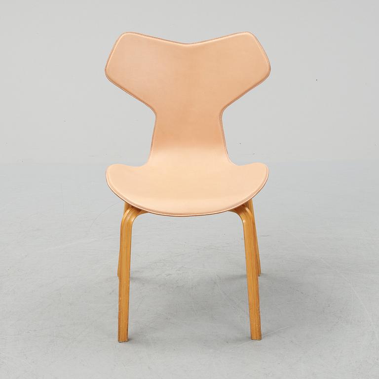 Arne Jacobsen, a leather 'Grand Prix' chair' Fritz Hansen, Denmark.
