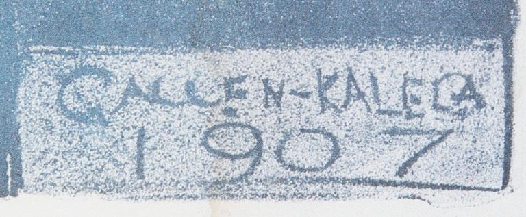 Poster, "Bil-Bol", after Akseli Gallen-Kallela, 1990s.