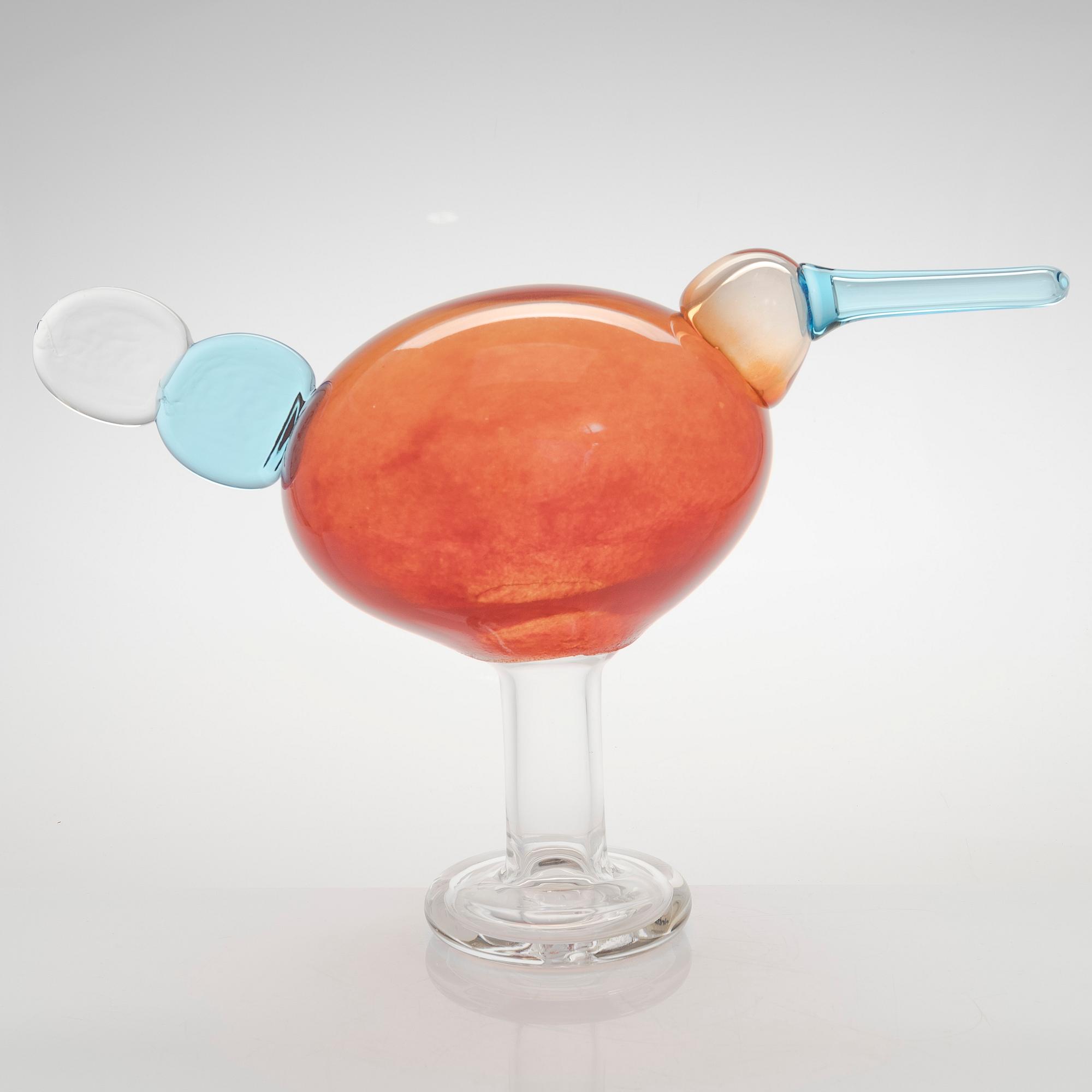 Oiva Toikka, glasfågel, signerad Oiva Toikka IITTALA SCOPE 20 v. 2020 109/500.