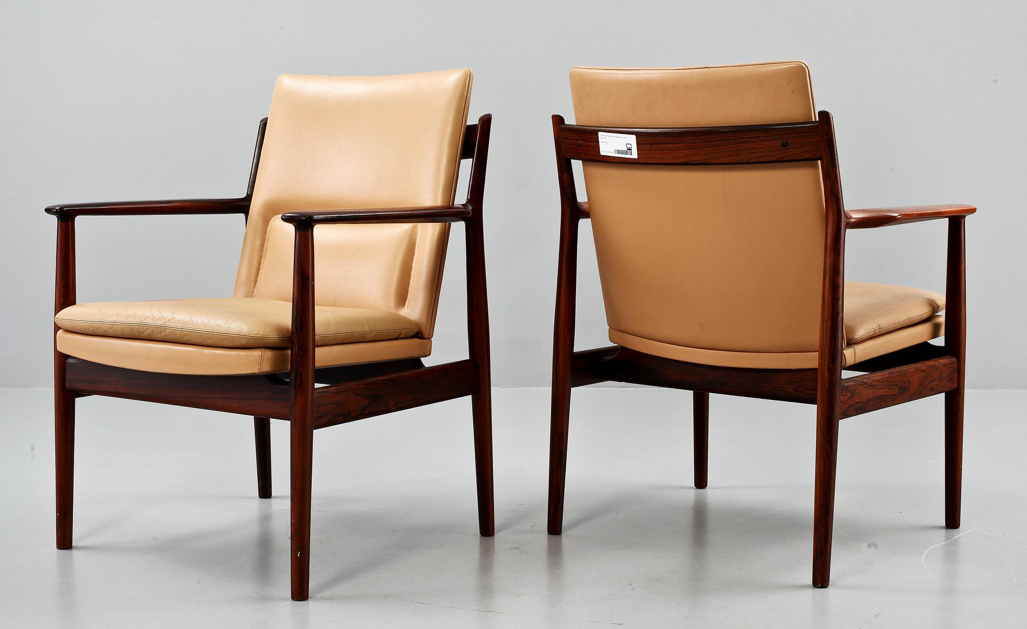 STOLAR, 4 st, "Modell 431", Arne Vodder, Sibast Furniture, Danmark, 1900-tal.