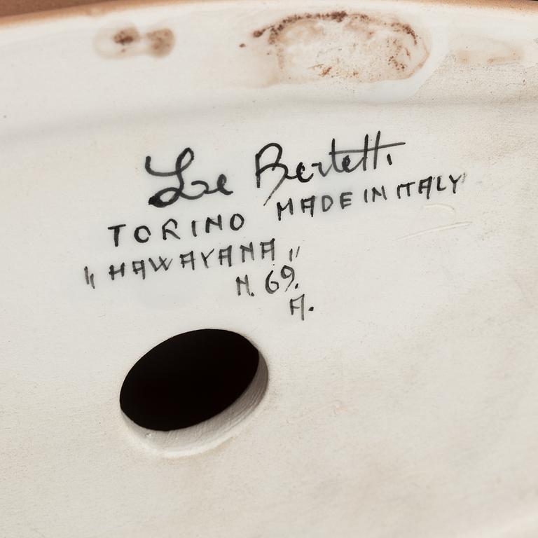Le Bertetti, a "Hawayana" ceramic bust, Torino, Italy 1950's, N. 69.