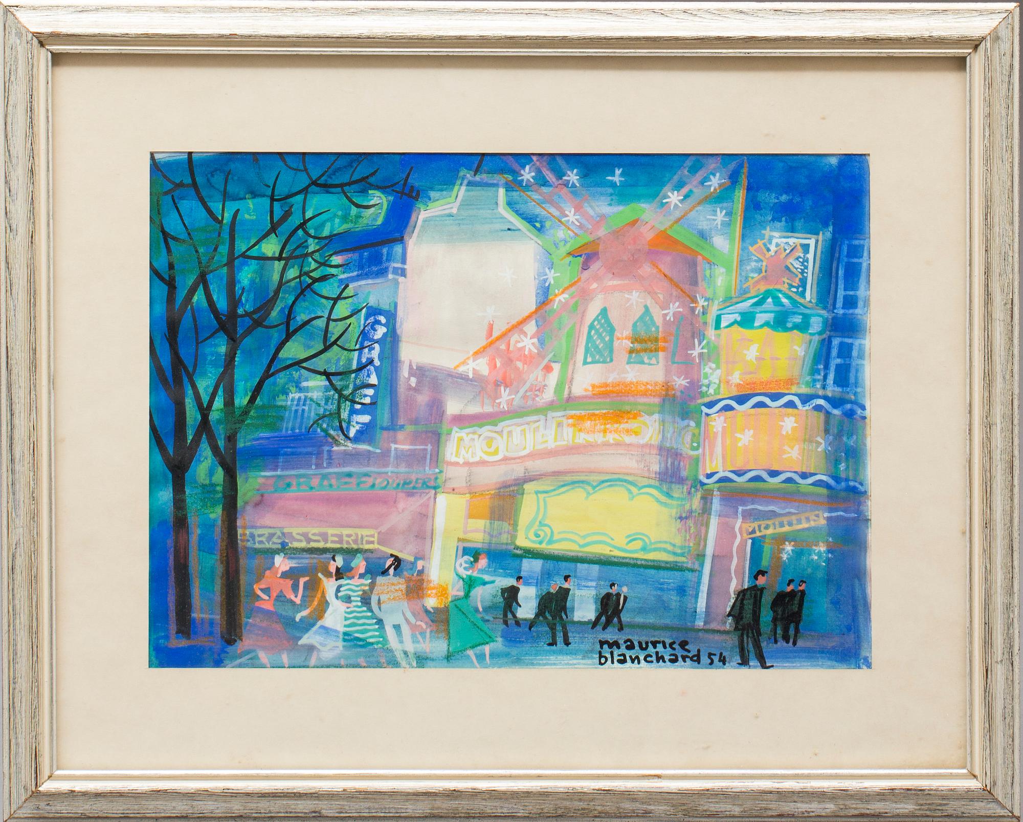 MAURICE BLANCHARD, blandteknik, signerad.