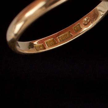 RING, guld 18K och diamanter, jugend, Sverige 1905. Vikt ca 3 g.