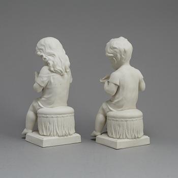 TWO PARIAN FIGURES, Gustafsberg 1911.