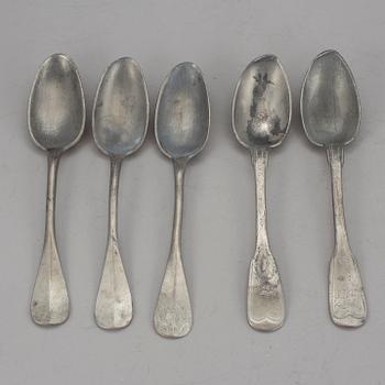 SKEDAR, 17 stycken, tenn, 17/1800-tal.