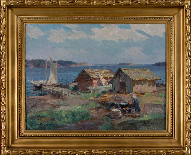 SANTERI SALOKIVI, MOTIV FRÅN SKÄRGÅRDEN.