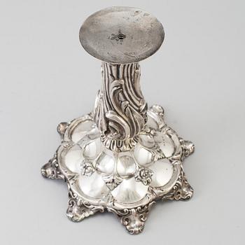 CHRISTIAN HAMMER, fot till skål, silver, Stockholm, 1852. Tot vikt  ca 493 gram.