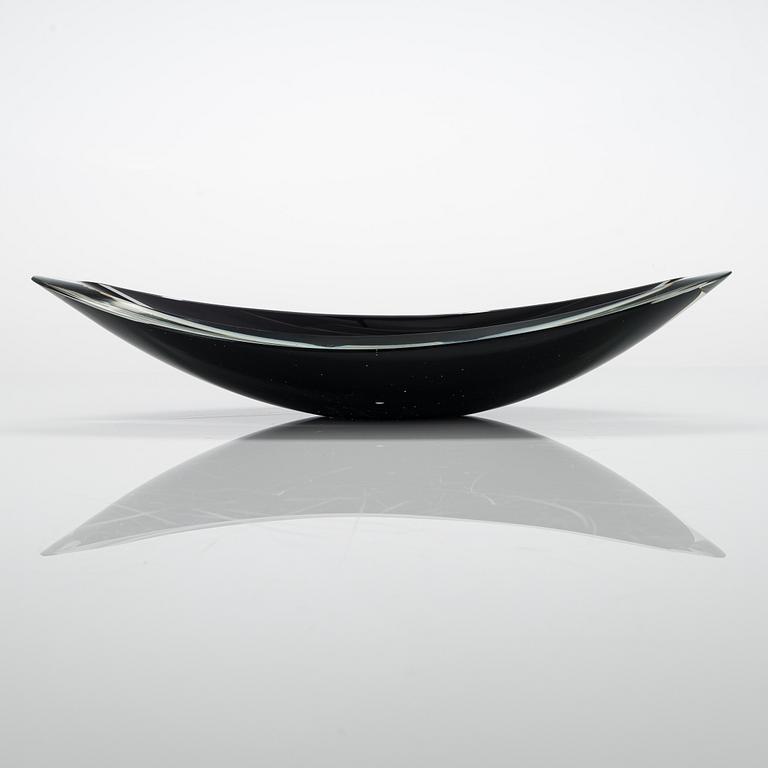 Kaj Franck, glasskulptur, "Lancett", signerad K. Franck, Nuutajärvi Notsjö -55.