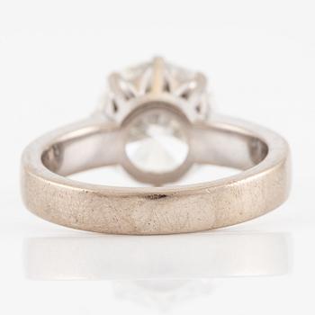 A ring in 18K white gold set with a round brilliant-cut diamond 3.62 ct H vs2.