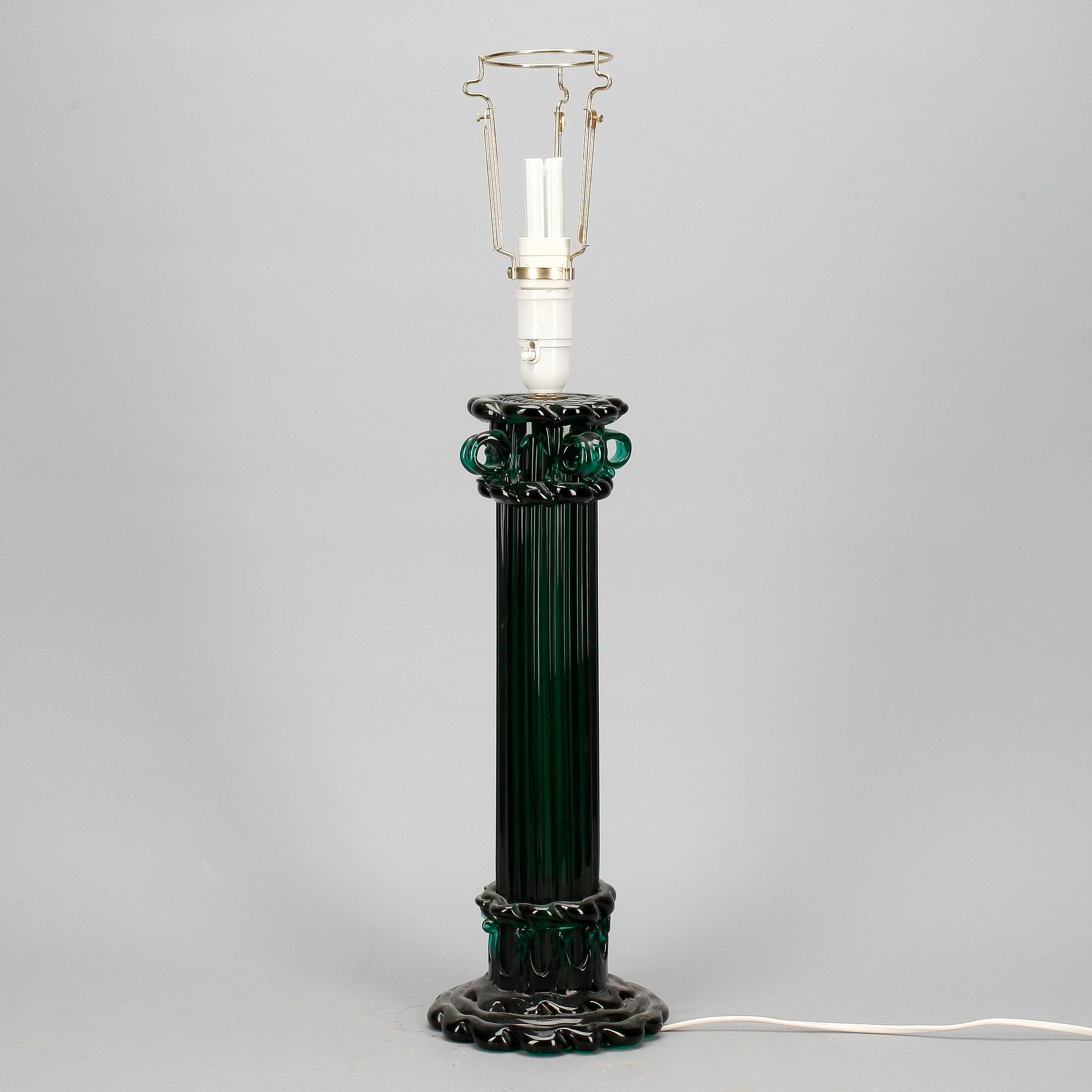 BORDSLAMPA, glas, Murano, 1900-talets andra hälft.