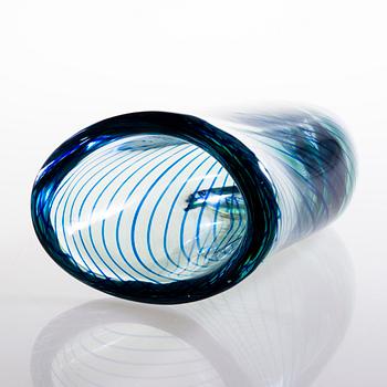 KARI ALAKOSKI, A glass vase signed Kari Alakoski Iittala 2000.