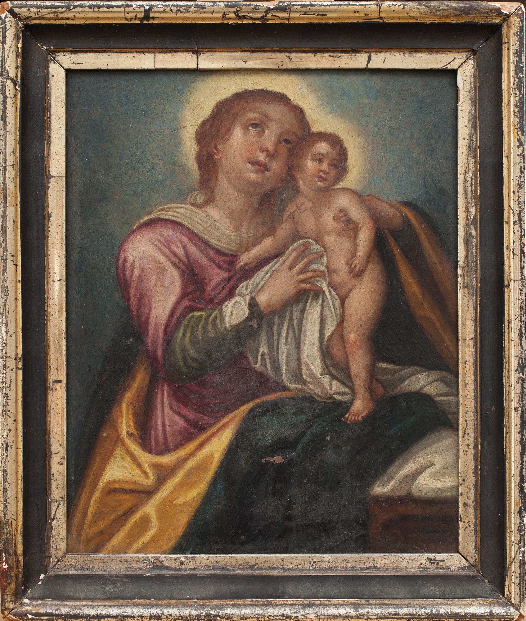 OKÄND KONSTNÄR, olja på kopparplåt. Sydeuropa, 1700/1800-tal.