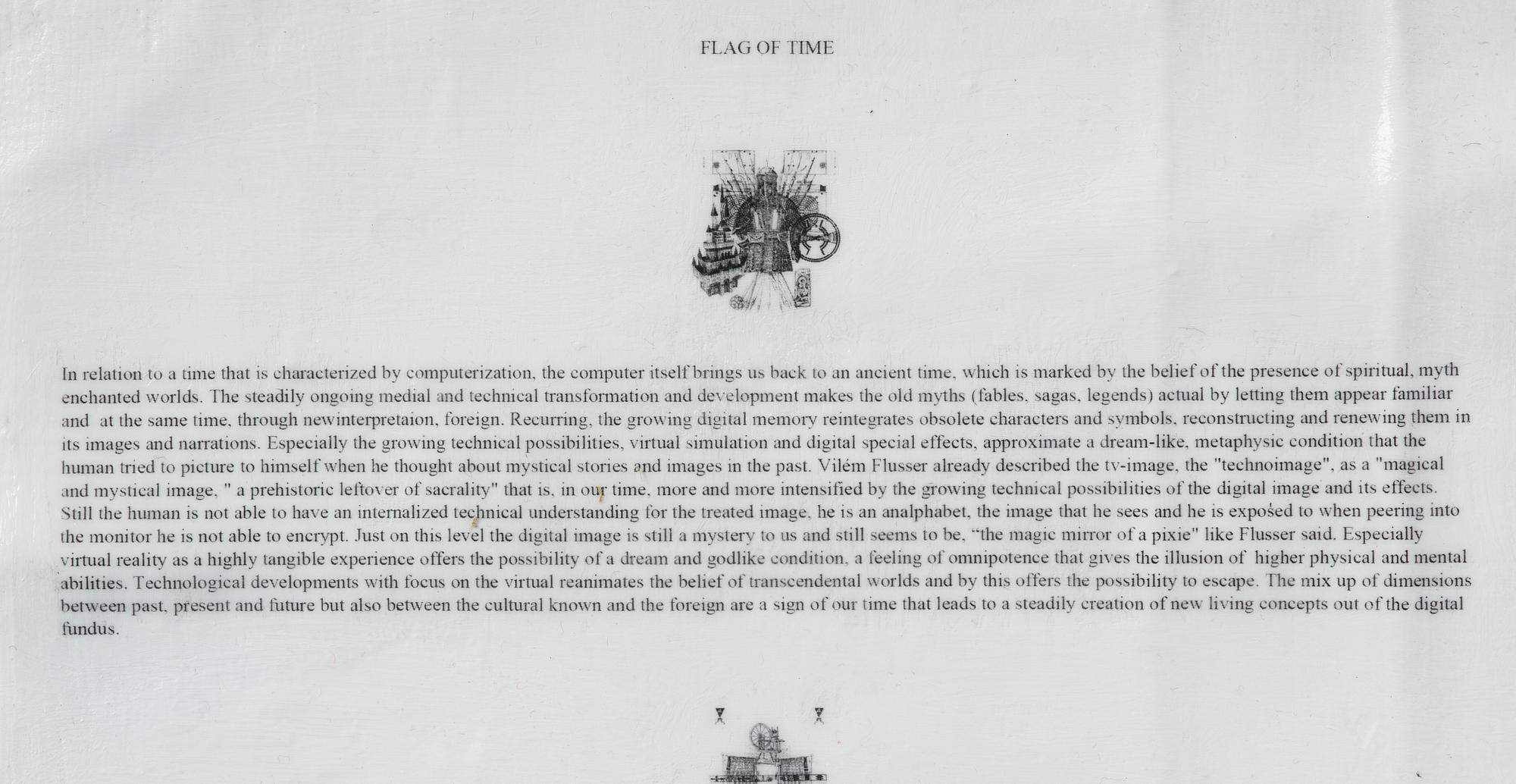Veit Laurent Kurz, "Untitled #4 (Flag of Time Text Painting)".