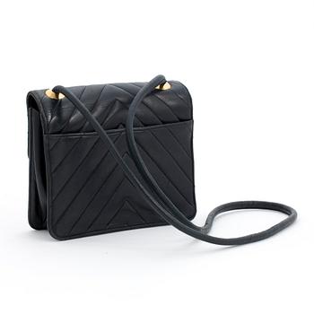 CAHNEL a black leather crossbody bag.