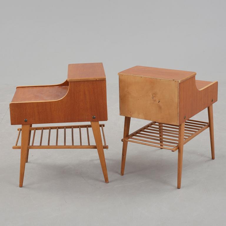 SÄNGBORD, ett par, 1950/1960-tal.