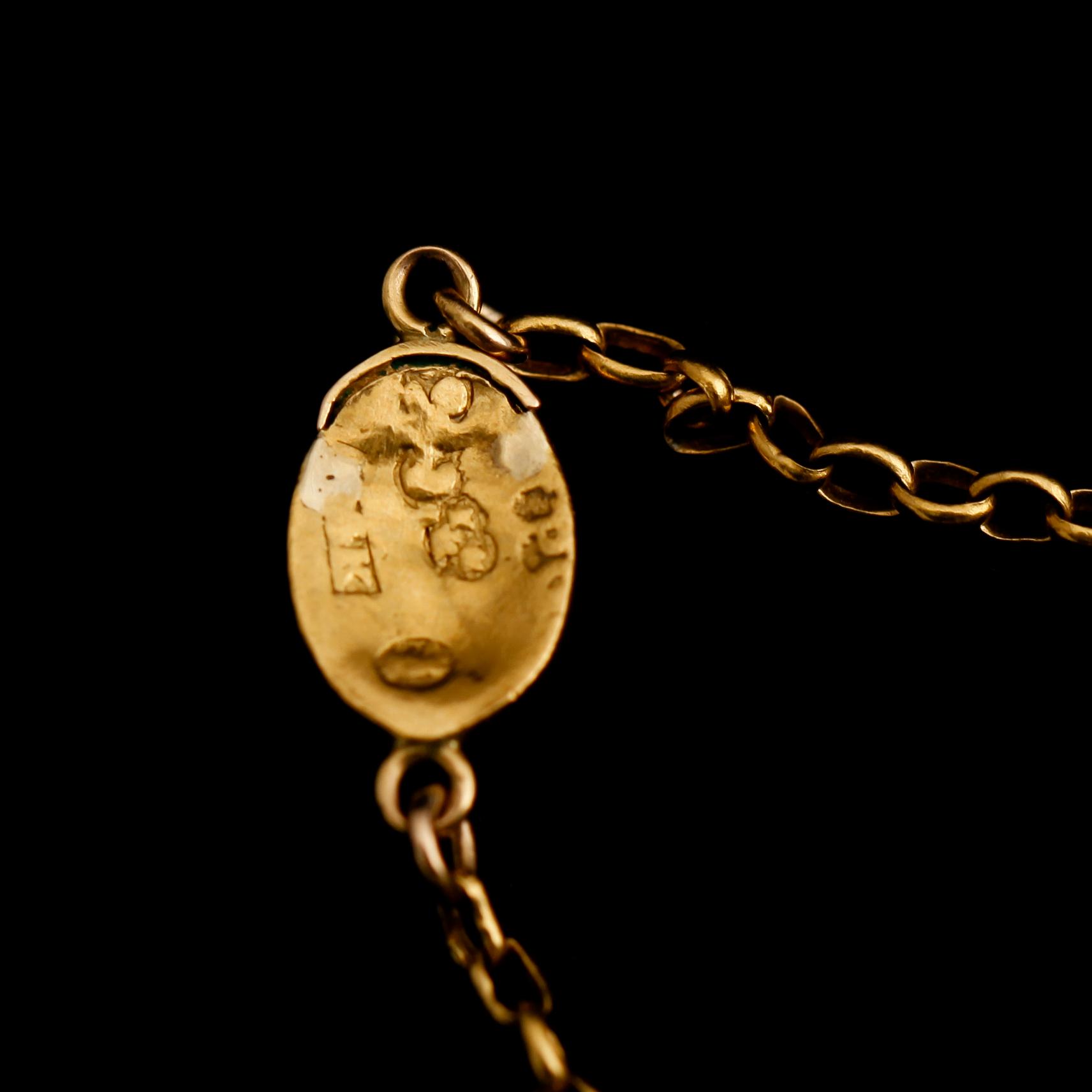KEDJA, 18 guld, svenska stämplar, 1813. Vikt ca 27 gram.