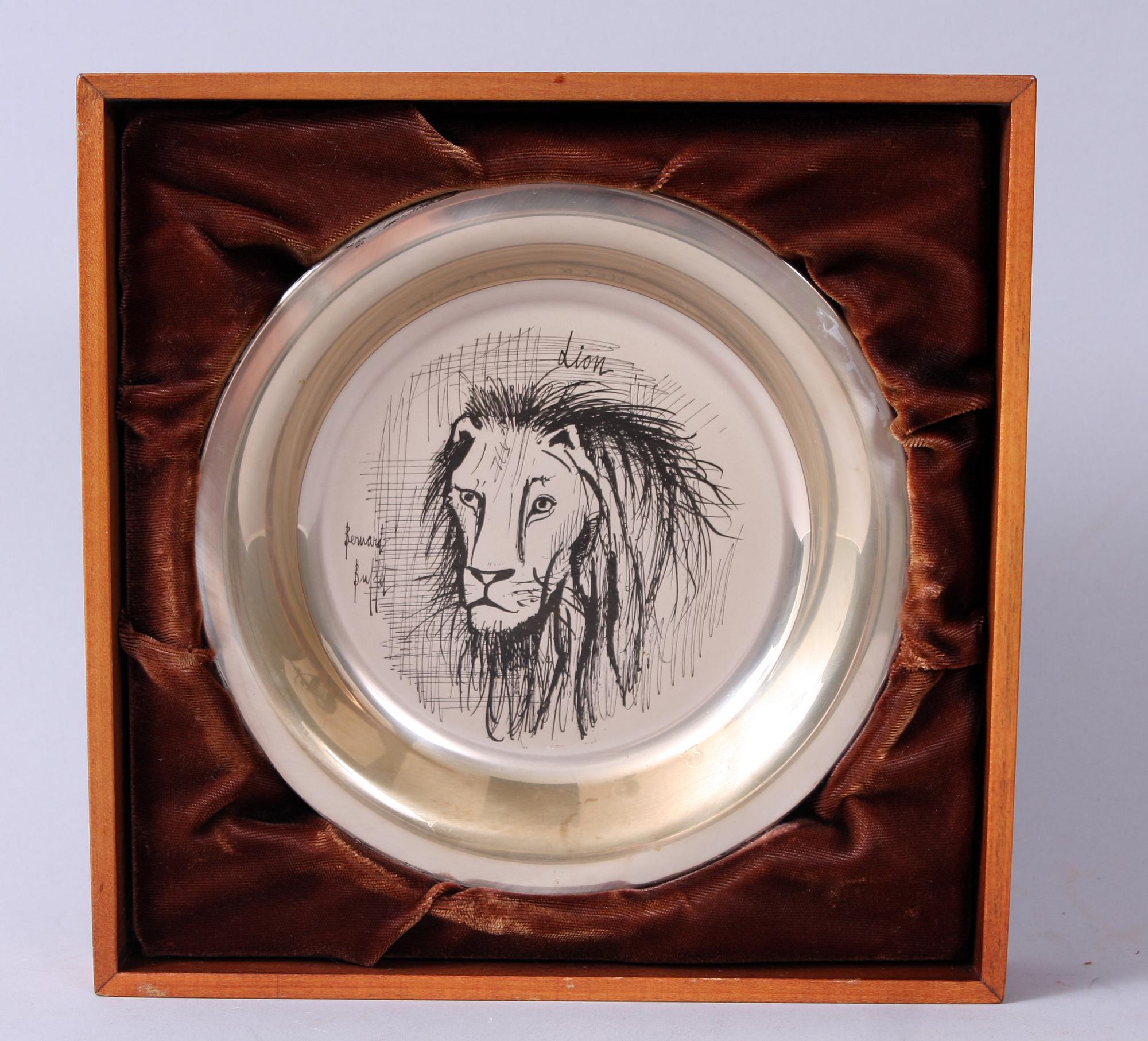 TALLRIK, sterling silver, märkt M 123, Bernard Buffet, 1976.