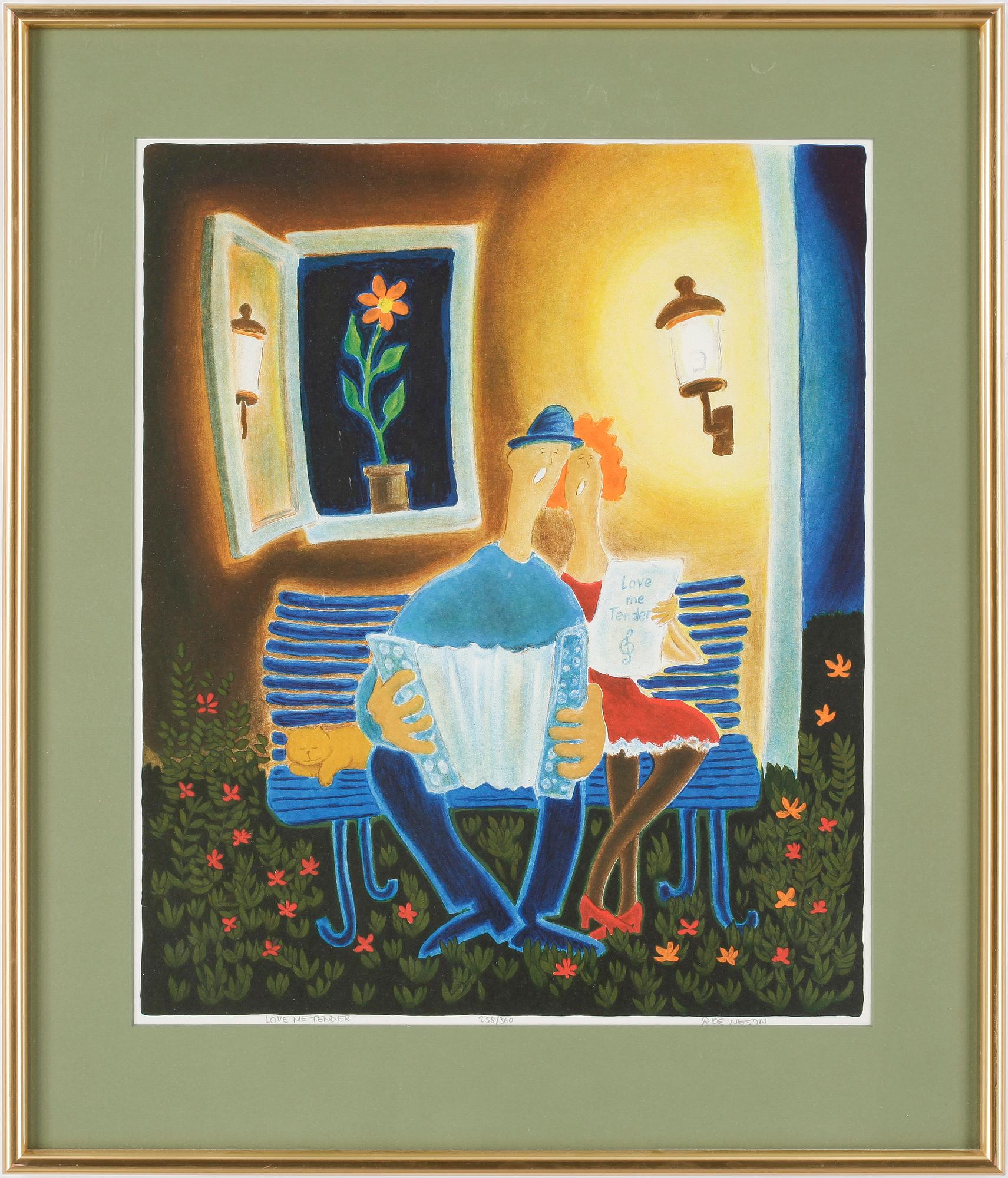 ÅKE WESTIN, färglitografi, signerad o numrerad 258/360.