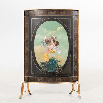 Brass shade, painted by Vicke Andrén, 19th century.