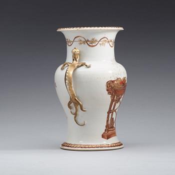 A famille rose vase, Qing dynasty, Jiaqing (1796-1820).