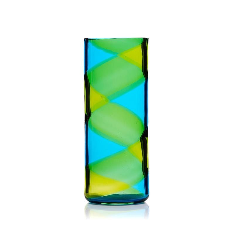 Ercole Barovier, a cylindrical glass vase, Barovier & Toso, Murano, Italy.