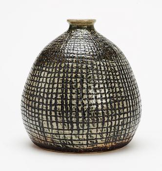 An Anders Bruno Liljefors stoneware vase, Gustavsberg studio 1952.