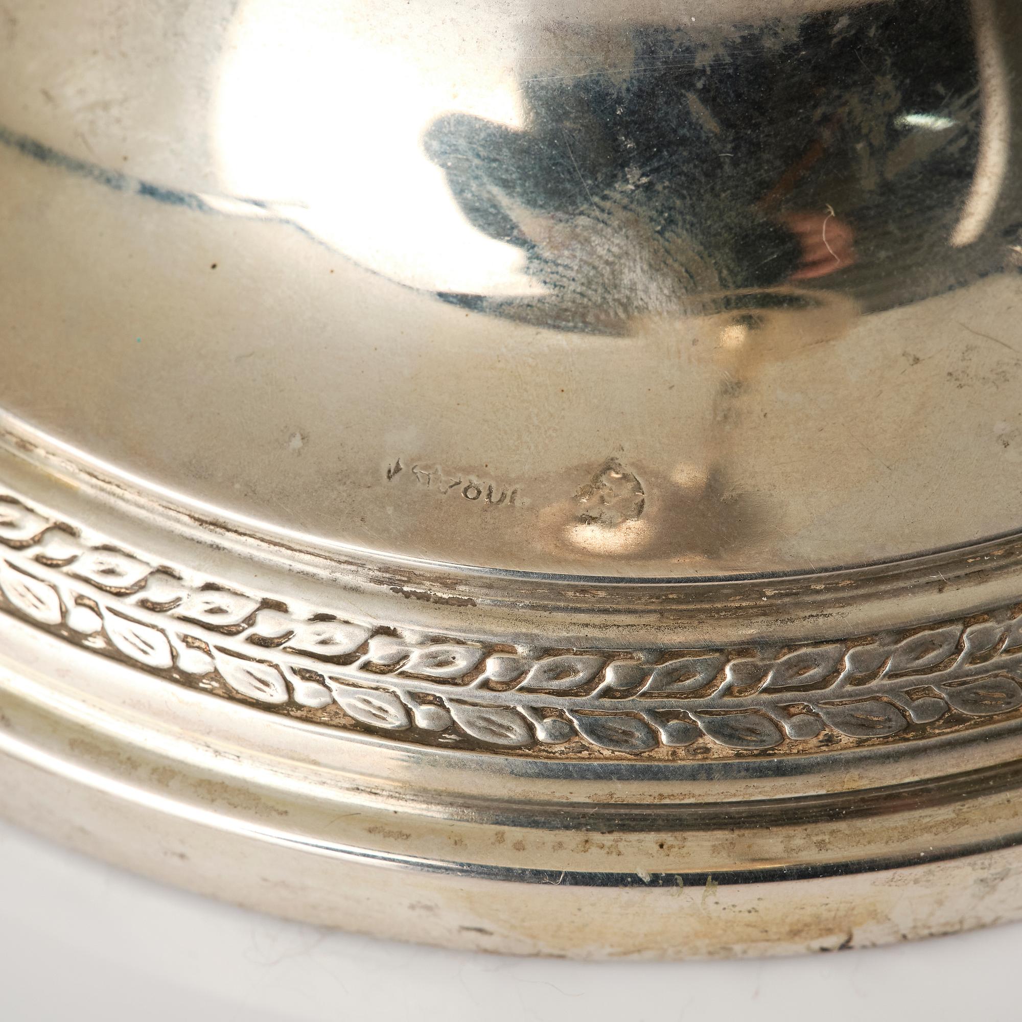 A two-light candelabrum, 800/1000 silver, Germany, 20th century.