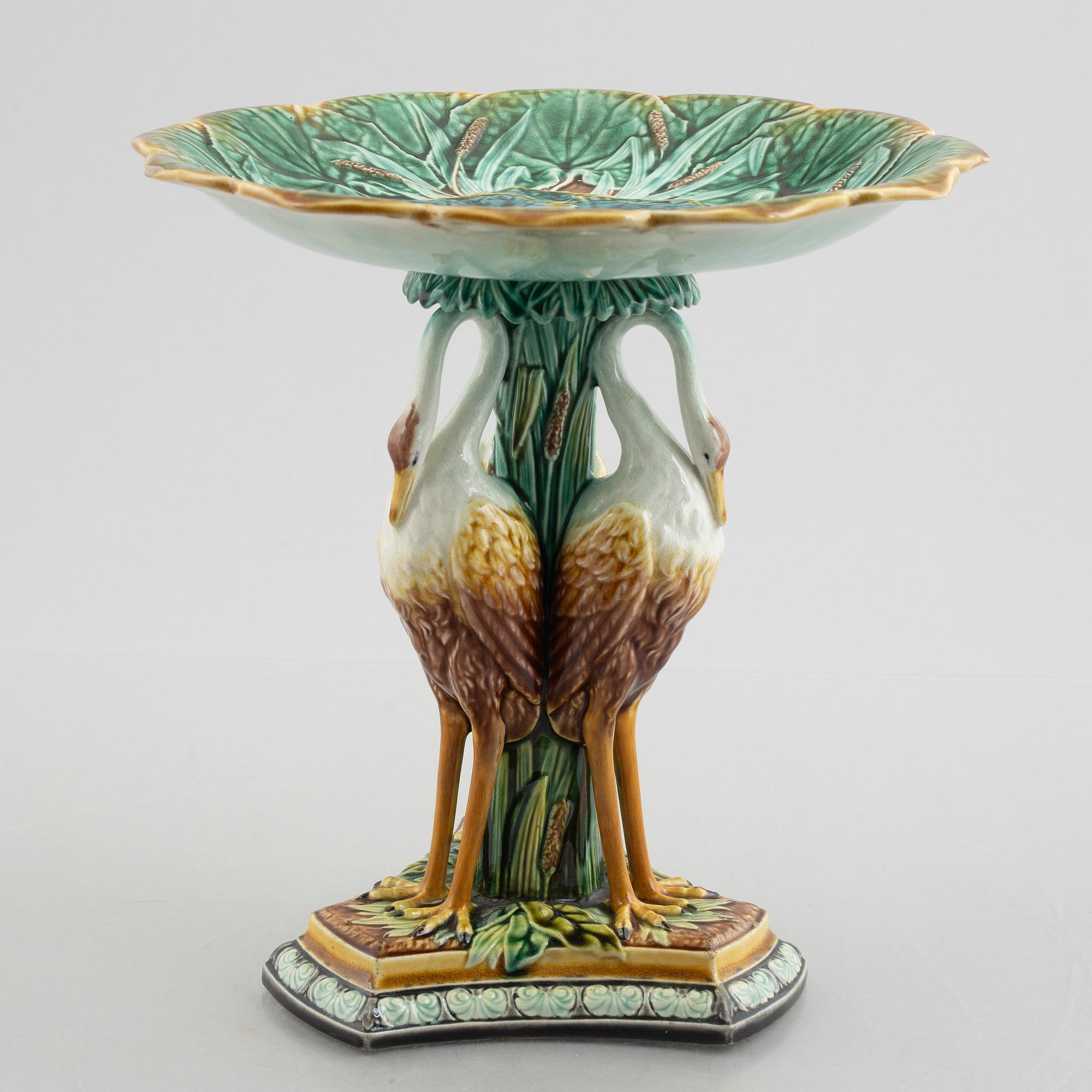 A majolica bowl, Gustavsberg, circa 1900.