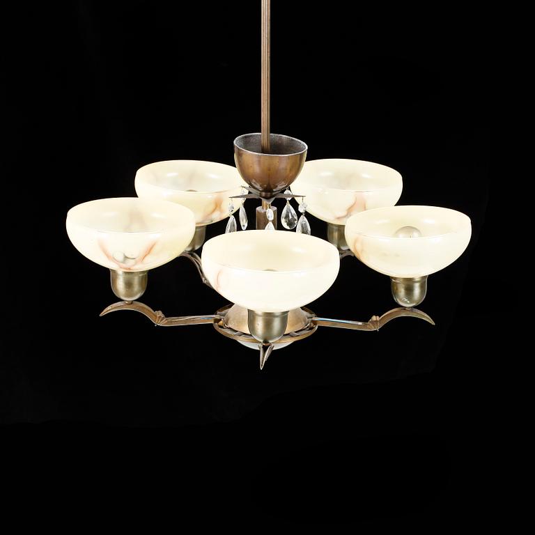 TAKLAMPA, art deco, 1930/40-tal. Höjd 75 cm.