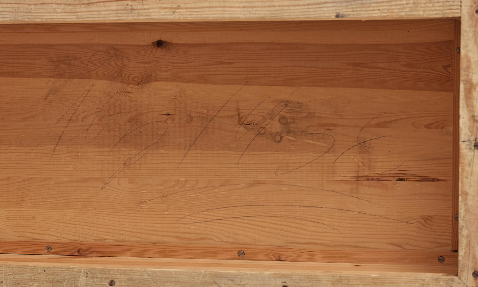 Axel Einar Hjorth, a stained pine "Lovö" cabinet, Nordiska Kompaniet, Sweden 1930's.