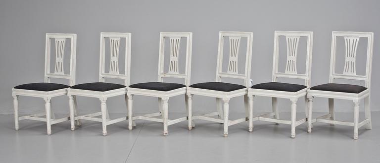 STOLAR, 10 st, gustaviansk stil av västsvensk typ, 1900-talets mitt.
