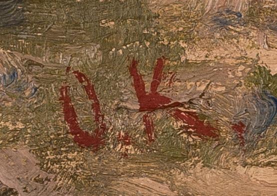 OSCAR KLEINEH, MOTIF FROM A FISHERMANS VILLAGE.