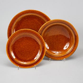 A set of 53 pieces of brown glazed "Old Höganäs"  service.